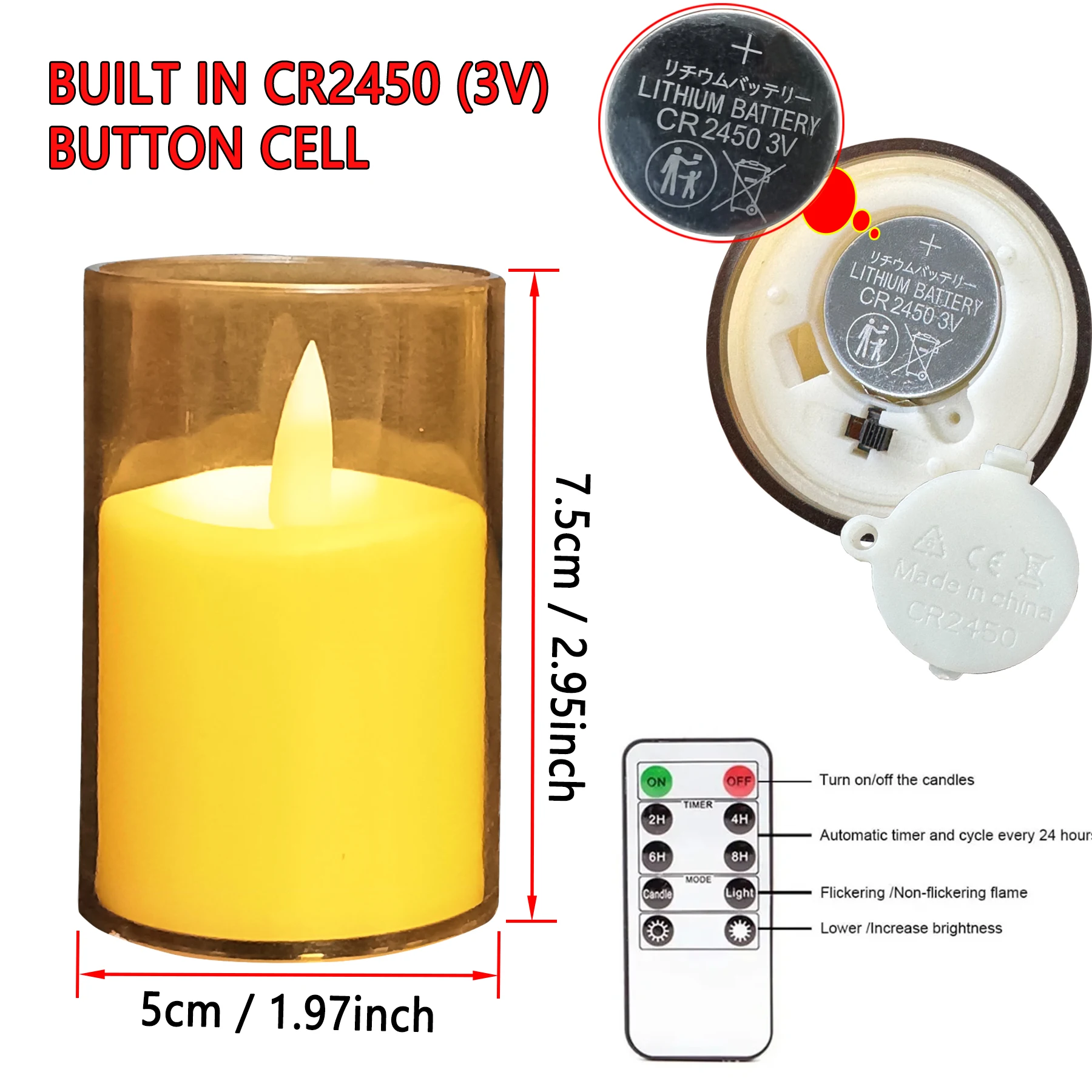 6 шт. беспламенные светодиодные свечи креативные желаемые светодиодные чайные лампы теплый белый Хэллоуин свадебные рождественские украшения свечи