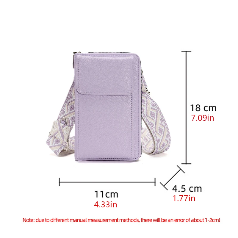 2024 New Fashion Simple Candy Color Broadband Phone Bag Multi functional Commuting Shoulder Bag Storage Bag