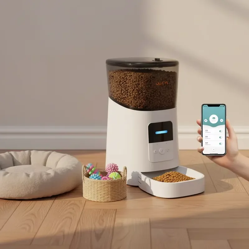 Smart Pet Feeder 4.5L for WIFI APP Control Automatic Food Dispenser for Cat Dog Dual Power Source Charging