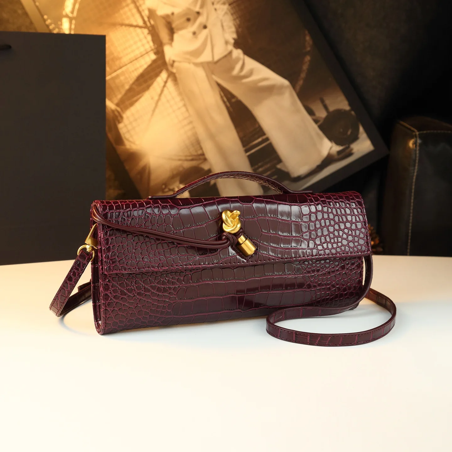 

Luxury Vintage Diaper Bag Women's Elegant Crossbody Handbag Minimalist Designer Tote Leather Classic Paris Fashion Bag