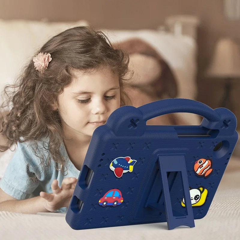 Funda con soporte de oso EVA para niños, carcasa para tableta Samsung Galaxy Tab A9 plus de 11 pulgadas, SM-X216B Galaxy Tab A9 de 8,7 pulgadas, 2023 SM-X115N, S9, a prueba de golpes