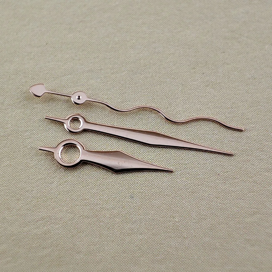 NH35 Hands Curly Ripple Hands Gold Rose Silver No Luminous Watch Needle Suitable For NH35 NH36 4R 7S Movement