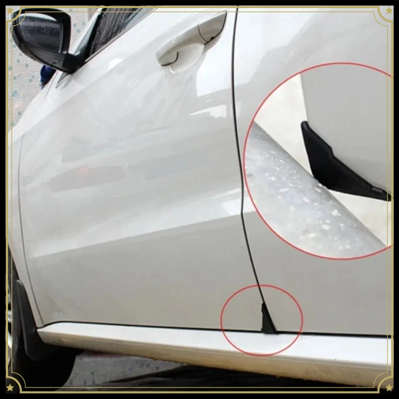 

4pcs Triangle Car Door Corner Anti-Collision Sticker Adhesive Backing Scratch Resistant Decorative Suitable for BMW KIA Audi