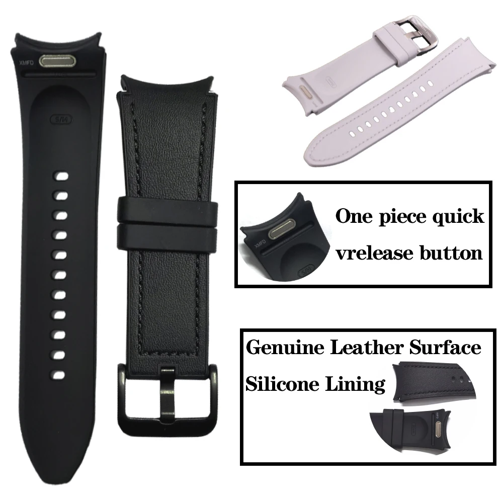 Genuine Watch6 Classic Strap For Samsung Galaxy6 Original Eco Leather  47mm 43mm Quick Release Strap