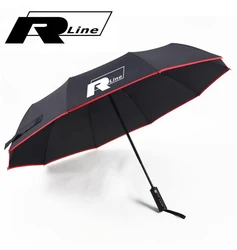 Car Automatic Folding Windproof Sunshade Umbrella For Volkswagen R Line Golf GTI Scirocco Polo Passat R36 Jetta Touareg Tiguan