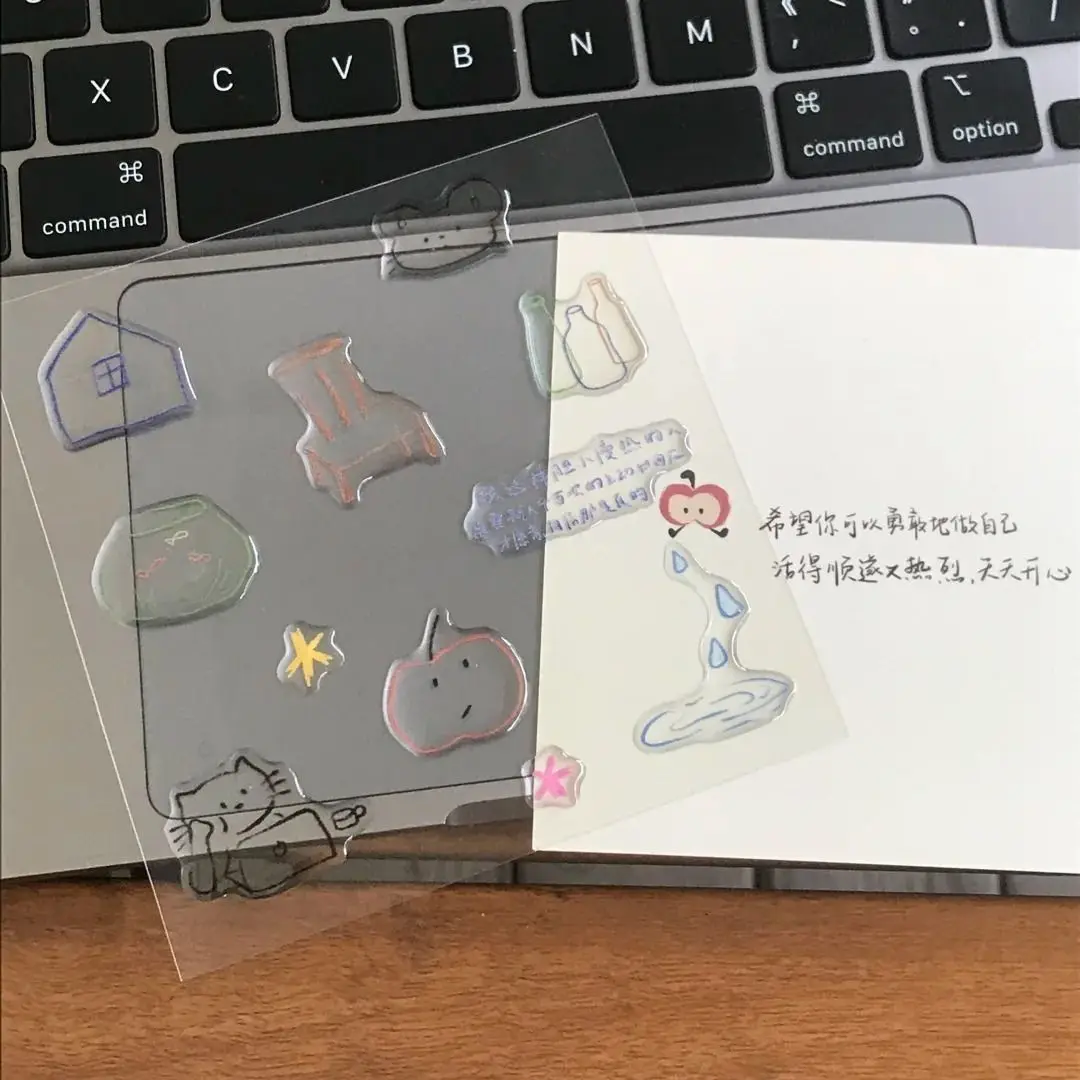 Puffy Jelly Stickers Cute Kitten Design Self Adhesive for DIY Laptop Tablet Phone Journaling Scrapbooking High Value