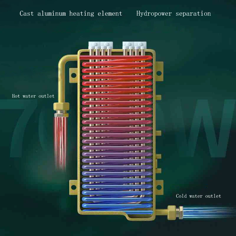 Aquecedor elétrico portátil de água, indução inteligente instantânea, sem tanque, Mini, aquecimento rápido, cozinha, banheiro, chuveiro, 8500W