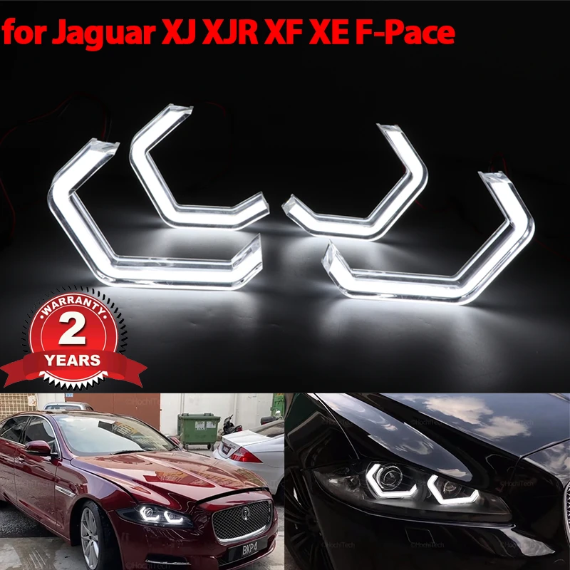 

for Jaguar XJ XJR X351 XF X250 XE X760 F-Pace F Pace X761 Car Accessories DTM style LED Angel Eyes Ring Kit