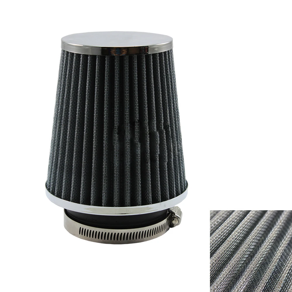 76MM High Flow Cold Cone Air Intake Filter  3\'\' Universal Car Air Filter Modification for Racing Sport Car