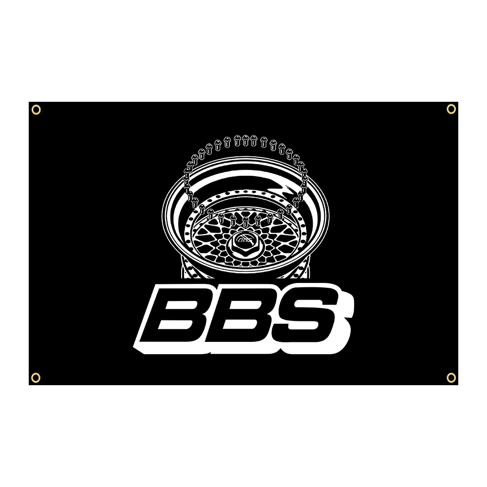 3Jflag  90x150cm BBS logo Flag Polyester Printed Racing Car Banner For Decor