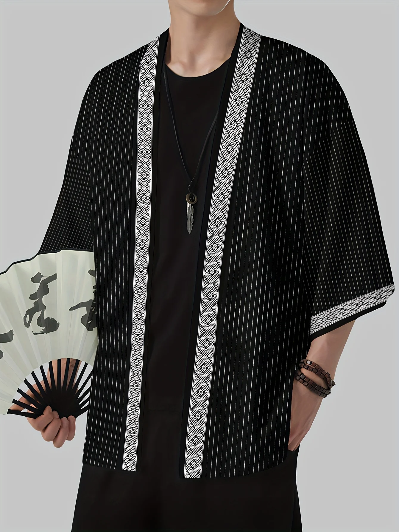 2026 Summer Men's Kimono 3D Printed Design Breathable Lightweight Casual Fashion Outdoor Street Men's Clothing