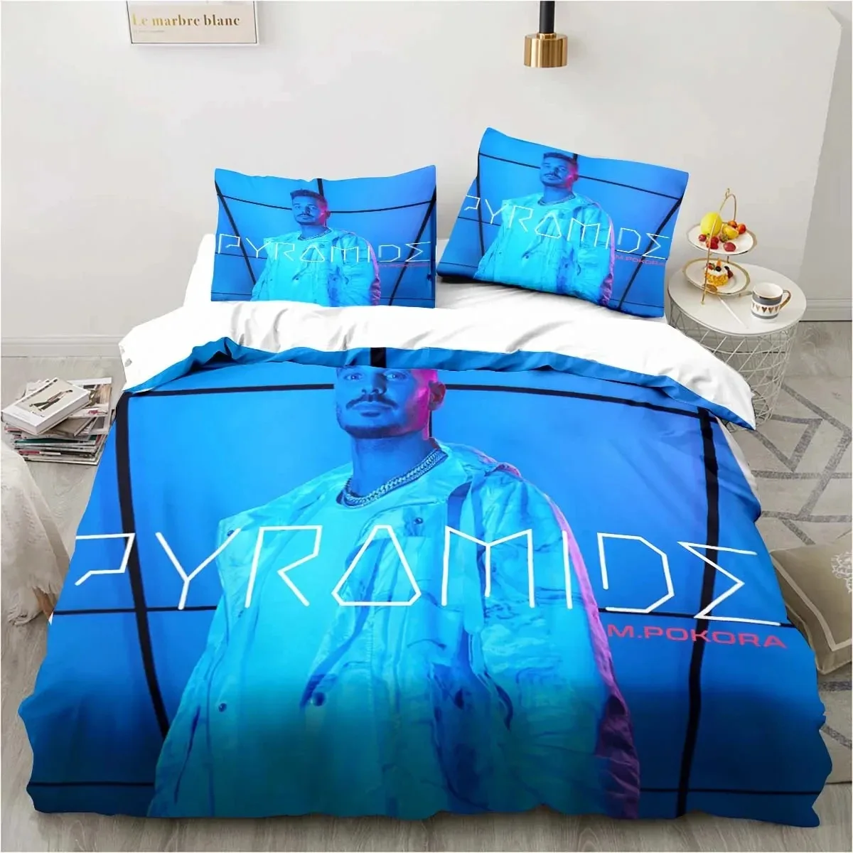 3D Print Singer M. Pokora Bedding Set Duvet Cover Comforter Bed Set Quilt Cover Pillowcase,King Queen Twin Size Boys Girls Adult