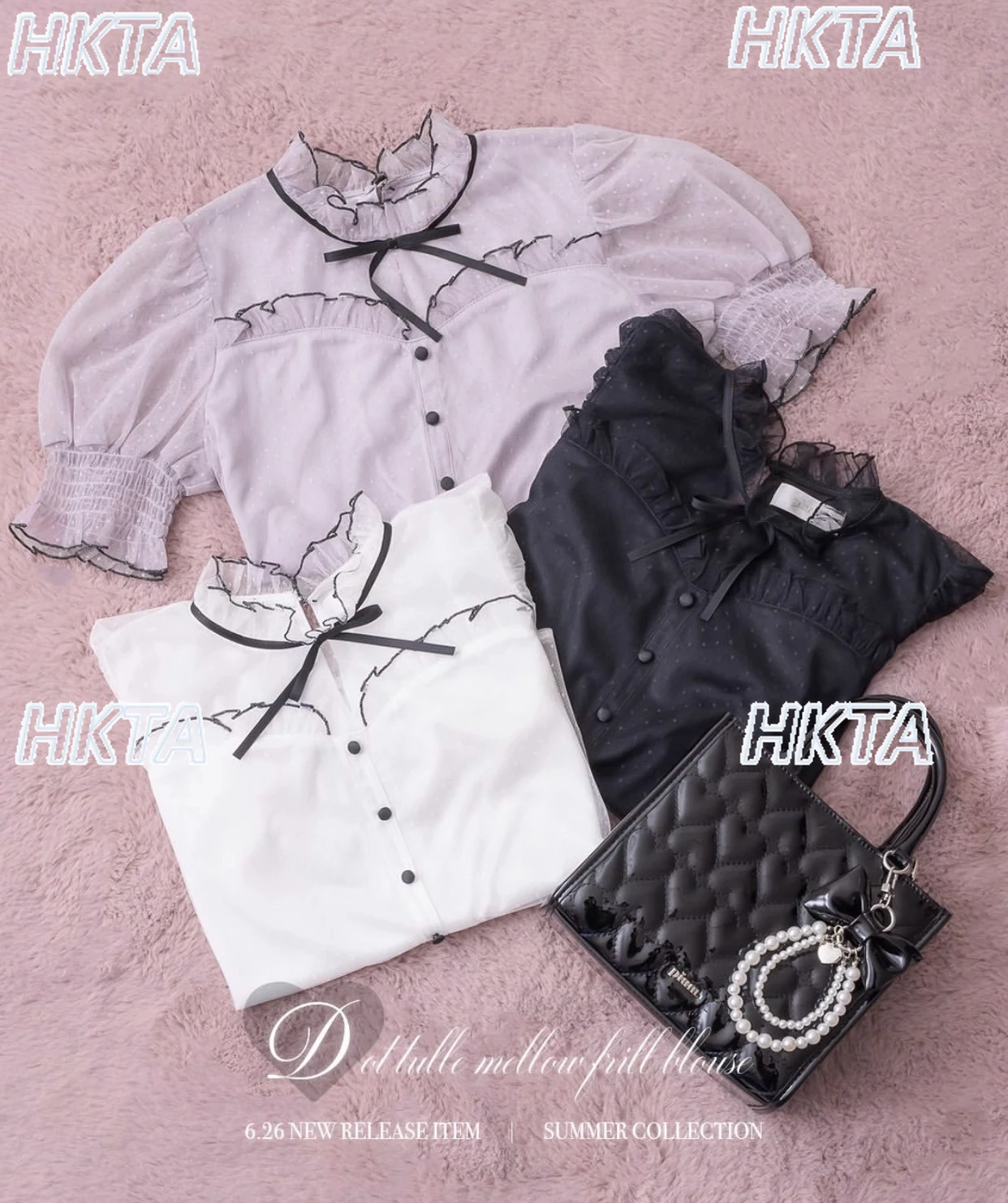 Style japonais doux et mignon été Tulle à volants bulle à manches courtes chemises femmes banlieue noir t-shirt haut pour dames