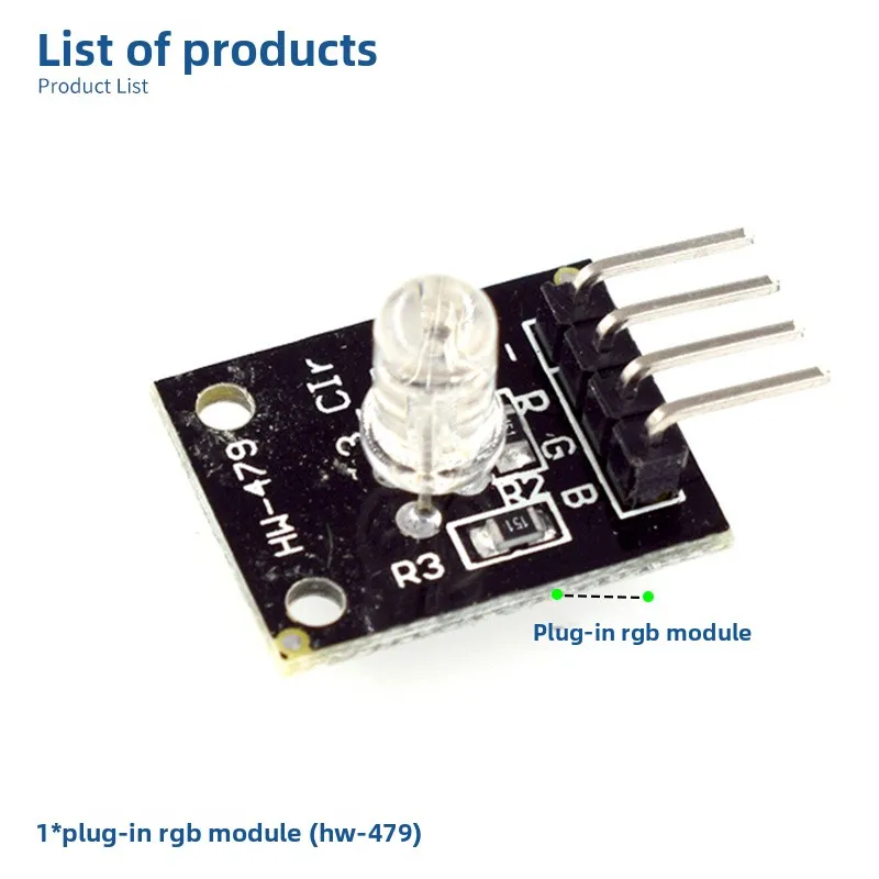 3 Color LED Module KY-016 RGB DIP Plug-in for DIY Electronics Projects