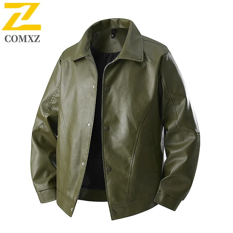 

2025 Baseball Collar Jacket Men Autumn New Short Style Solid Color Fashion Lightweight Coat For Outdoor Camping Casual Jackets