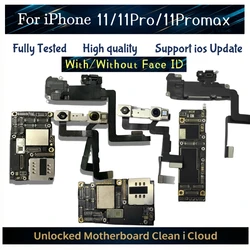 Fully Tested Placa For iphone 11/11 pro/11pro max Motherboard Unlocked With Face ID Chips Mainboard Clean iCloud Logic Board