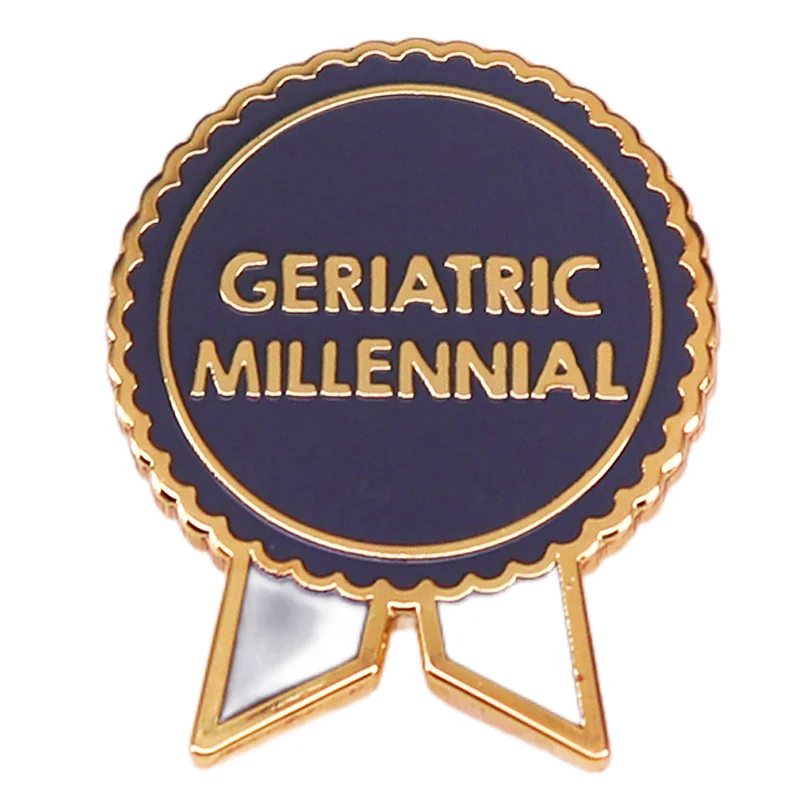 Post-80s Elderly Medal Brooch Badge