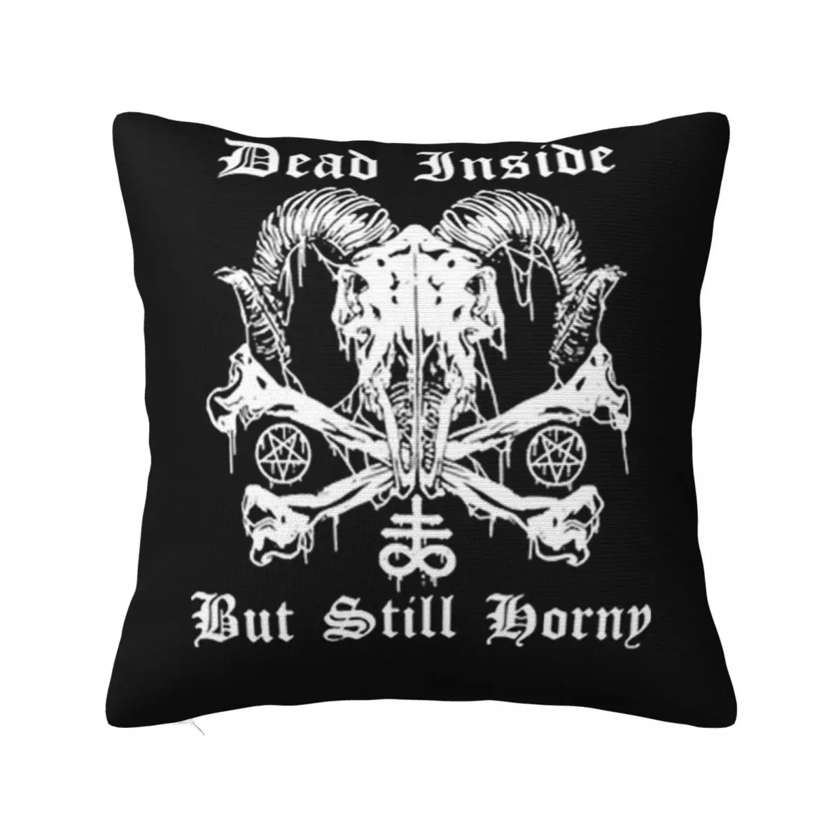 Satan Dead Inside But Still Horny Hot Pillowcase Cushion Cushion Cushion Throw Pillow Decorative Pillow Customizable