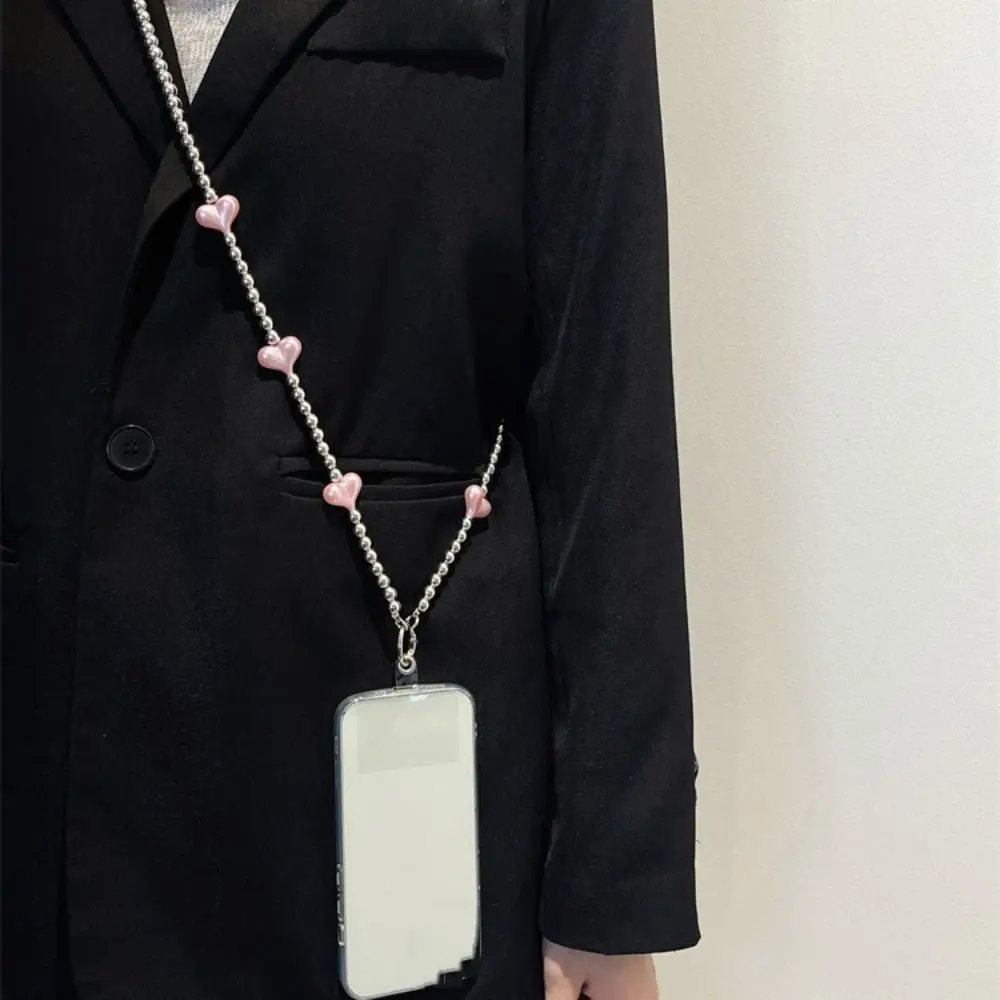 

Fashion Crossbody Long Crossbody Phone Chain Sweet Beads Mobile Phone Chain Long Acrylic Cellphone Lanyard Girls