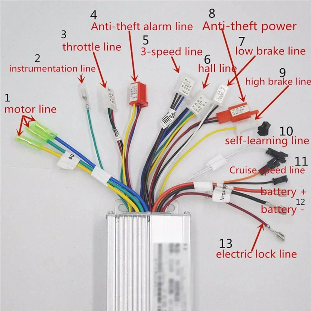 1pcs Electric Bicycle Scooter Motor Controller 36V 48V 350W E-bike Brushless Controller Practical Conversion Cycling Accessories