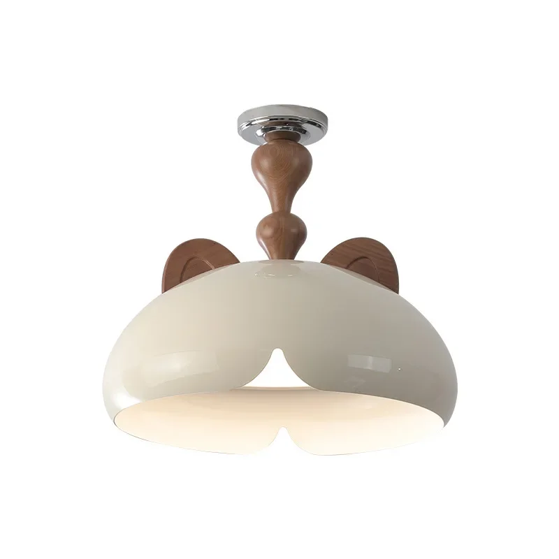 Modern cream wind master bedroom ceiling lamp creative antique children's room cartoon eye protection chandelier
