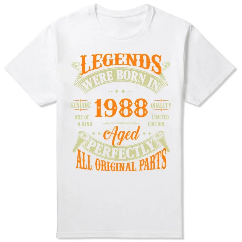 Graphic Streetwear Short Sleeve Birthday Gifts 35 Years Old 35th T-shirt Novelty Summer Style Legends Born In 1988 T Shirts Tees