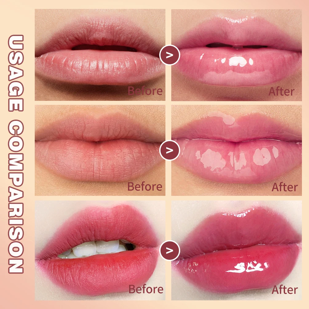 QIBEST huile à lèvres à couleur changeante hydratant gelée transparente baume à lèvres brillant à lèvres à Long terme nourrit les lèvres plus dodues huile maquillage nouveau