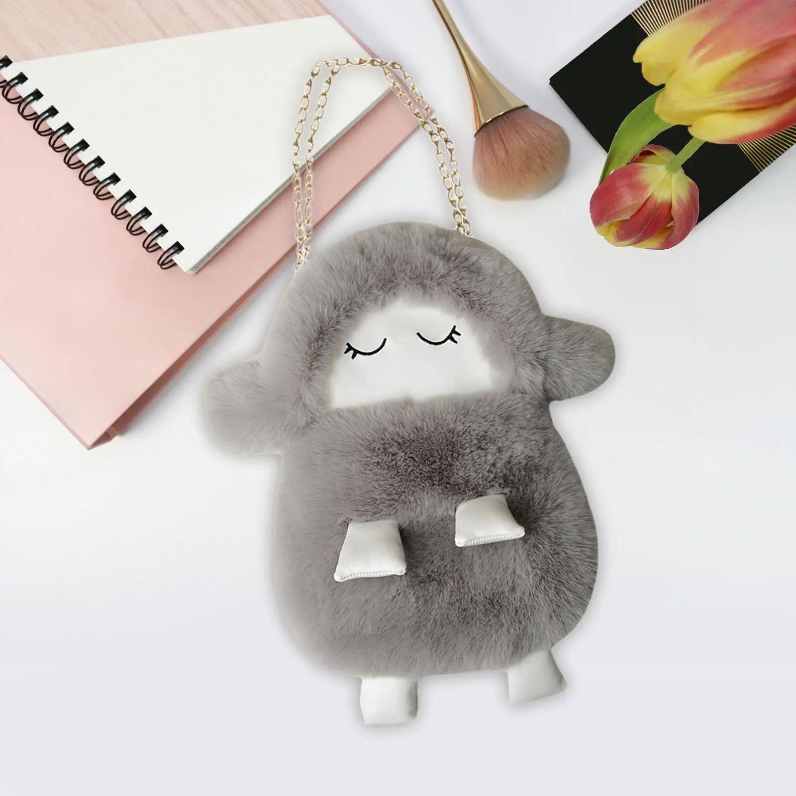 Small Crossbody Bag Handbag Sheep Plush Bag Phone Purse for Shopping Dating