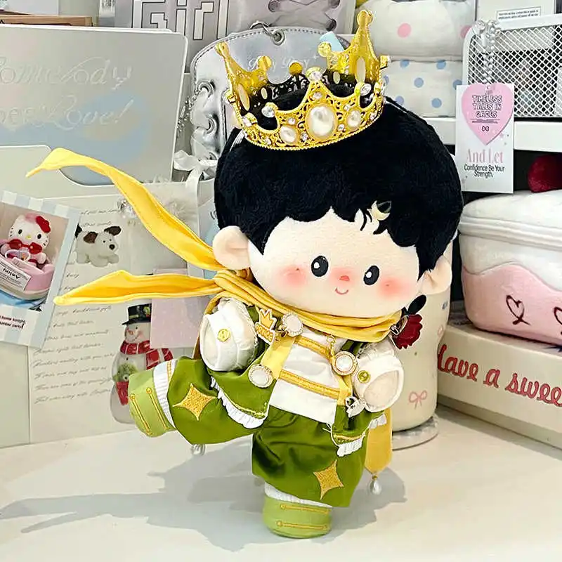 20 ซม.ตุ๊กตาเสื้อผ้า Little Prince Crown Fox เสื้อกางเกงฟ็อกซ์หูผมชุดตุ๊กตา Plush อุปกรณ์เสริมอะนิเมะของเล่นสําหรับของขวัญเด็ก