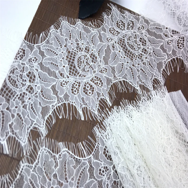 6meters ivory chantilly lace trim scallop eylash lace trimming DIY materials