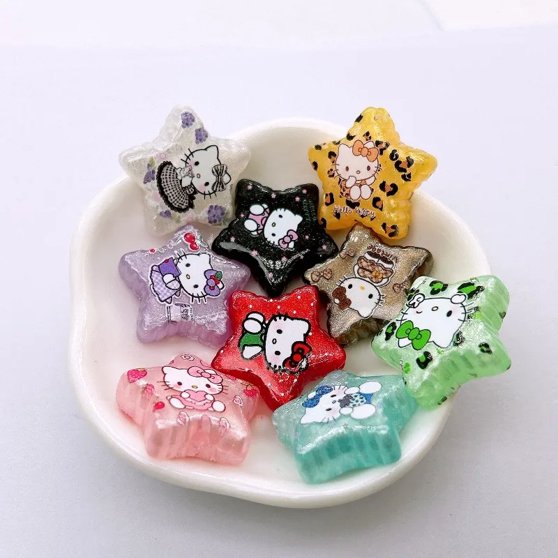 

Cartoon Anime Hello Kitty Bead Handmade DIY Keychain Pendant Phone Chain Fashion Jewelry Charms beaded pen Accessories Material