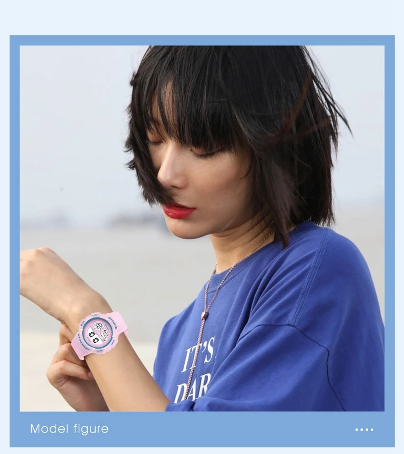 OHSEN Kids Sport Watches 30M Waterproof Pink Silicone Electronic Wristwatch Stopwatch Children Digital Watch For Boys Girls