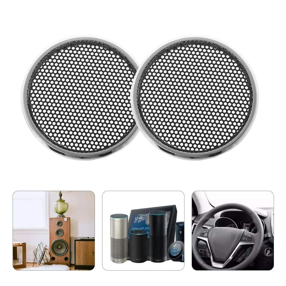 2Pcs altoparlante universale per Auto cerchio decorativo altoparlante per Auto griglia copertura protettiva Auto Audio copertura antipolvere