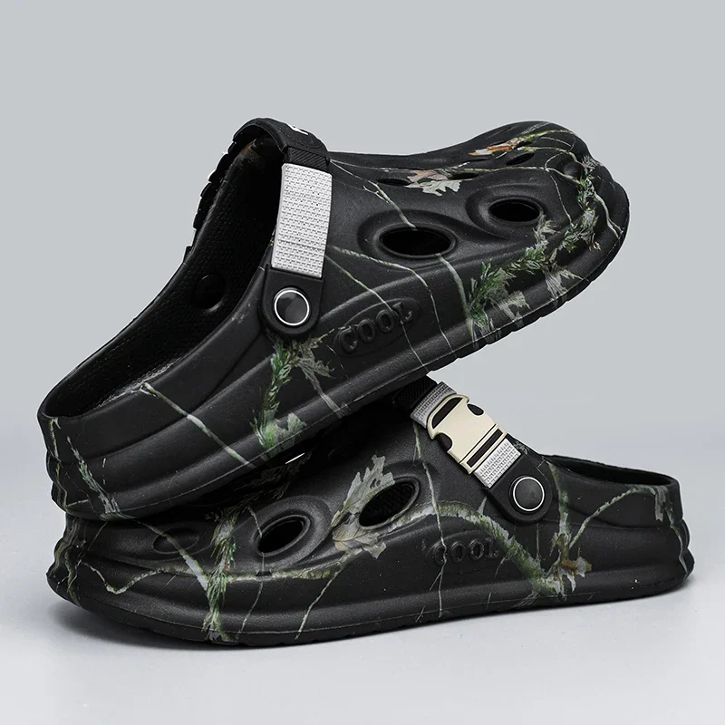 Shoes Men's Summer Luxury Sandals Eva Slippers Flat Sandals Man Beach Slip-on Men's Platform Beach Sports Sandals House Clogs view 5