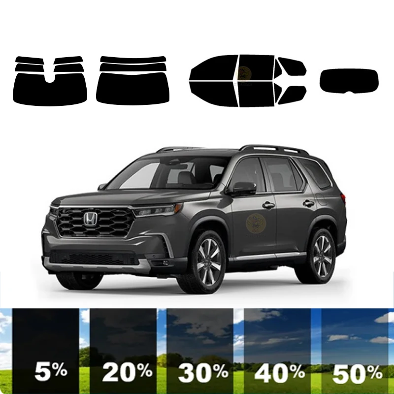 

precut Removable Window Tint Film For Car 100% UVR 5%-35%VLT Heat Insulation Carbon ﻿For HONDA PILOT 4 DR SUV 2023-2023