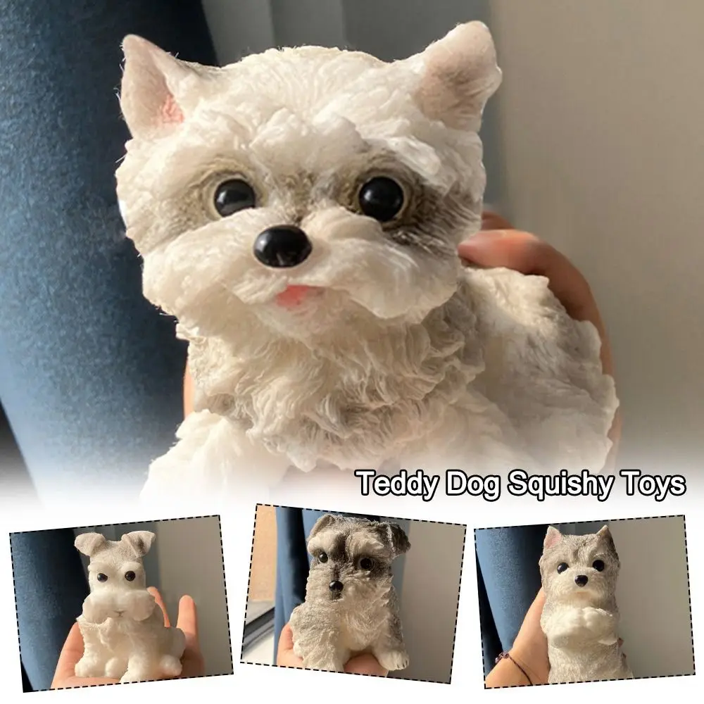 Big Chubby Dog Squeeze Toy Anxiety Stress Relief Squeeze Fidget Soft Squeeze Puppy Relief Relax Party Favors Sensory Fidget Toy