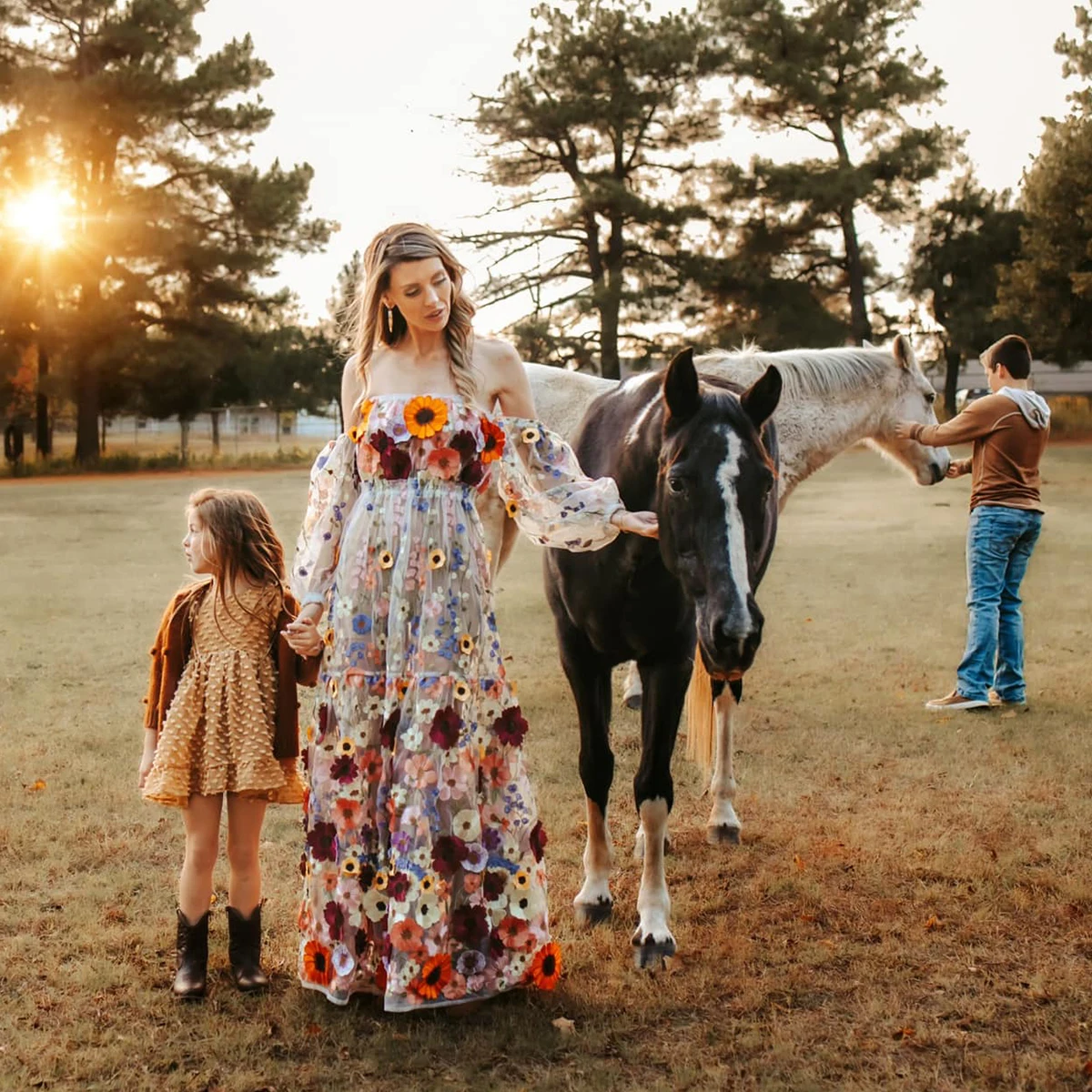 Robe de Mariée Colorée et Brodée Personnalisée, Deux Pièces, Manches sulfBouffantes, Sans Bretelles, artificiel astique, Jupe, Fleurs 3D, pour Patients