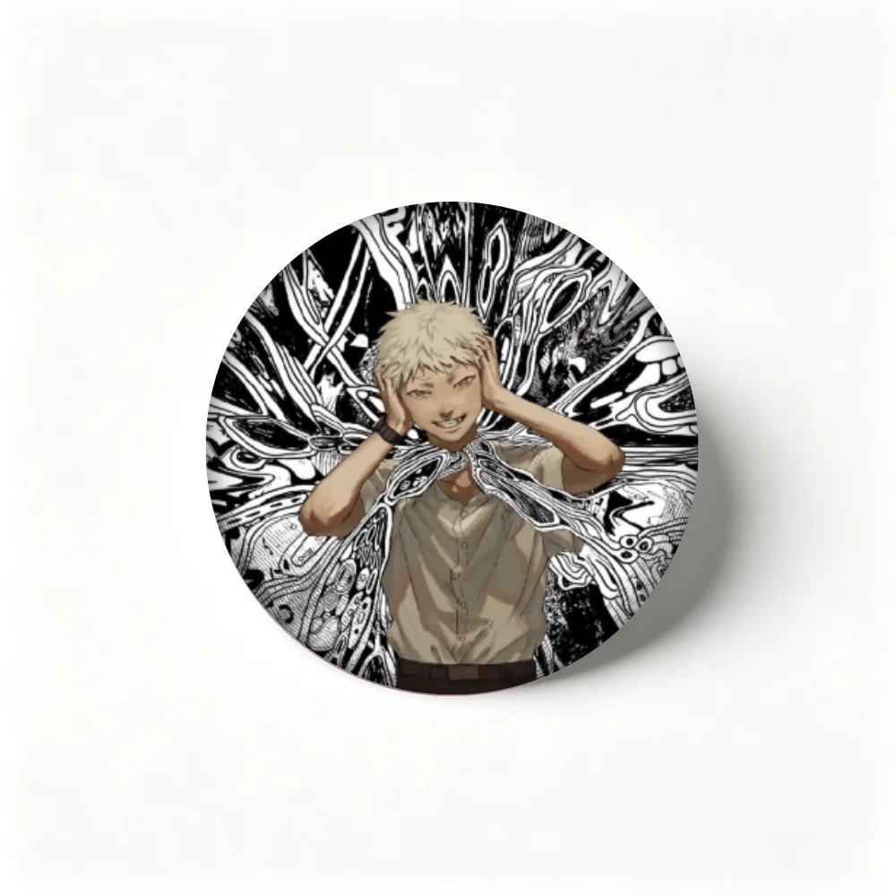 Cartoon Badge The Summer Hikaru Died Hikaru Anime Pin, Tinplate Round Brooch, Great for Manga Fan Collection & Bag Accessory