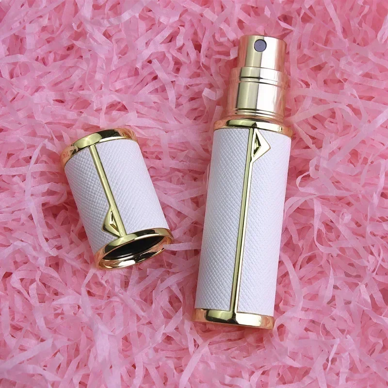 5ml ขวดน้ําหอมหนังรีฟิลน้ําหอม Atomizer สําหรับสเปรย์ขวด Ultra Fine กลิ่นหอมคอนเทนเนอร์ที่ว่างเปล่า