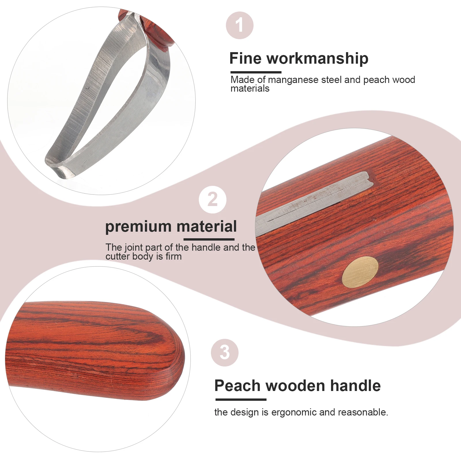 

Hoof Trimmer Professional Farrier Tool Manganese Steel Blades Peach Wood Handle Daily Supply Reusable Compact Design