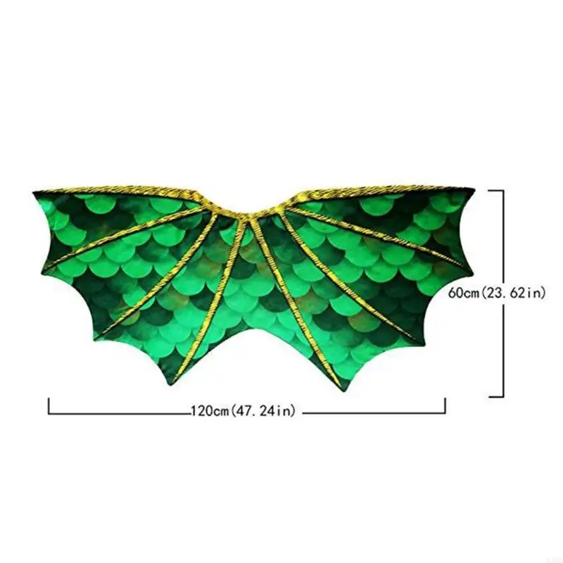 Children Dinosaur Costume Wing Cloak and Mask Set Halloween Dragon Wing and Mask for Kid Christmas Birthday Cosplay