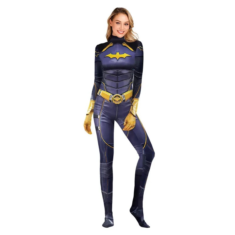 Traje Zentai para fiesta de Carnaval y Halloween, disfraz de caballero héroe Nightwing, disfraz de Robin, mono, trajes de mono de Batgirl