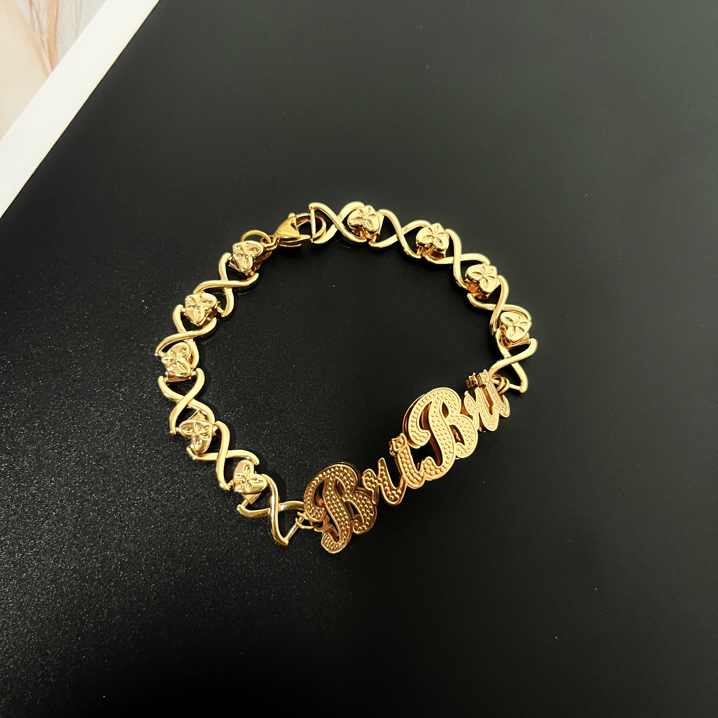 

Именной браслет с двойным покрытием для женщин и детей