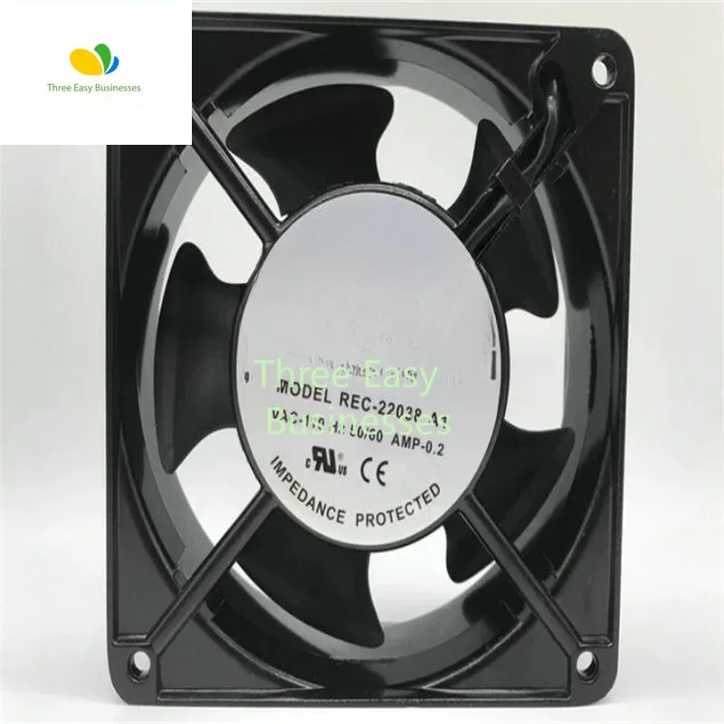 

REC-22038A1 110 В переменного тока, 50/60 Гц, 0,2 А, вентилятор переменного тока с настоящей алюминиевой рамой