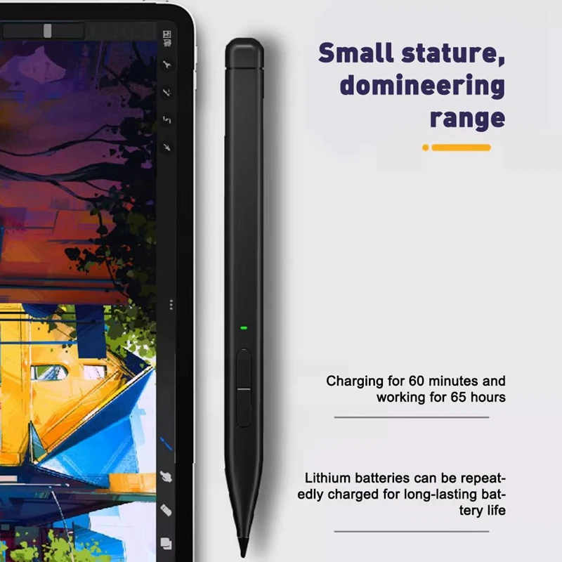 Stylus Pen For Surface Pro 8, 9,4096 Levels Mpp 2.0 Palm Rejection Slim Pencil For Laptop Studio 2, ASUS, HP