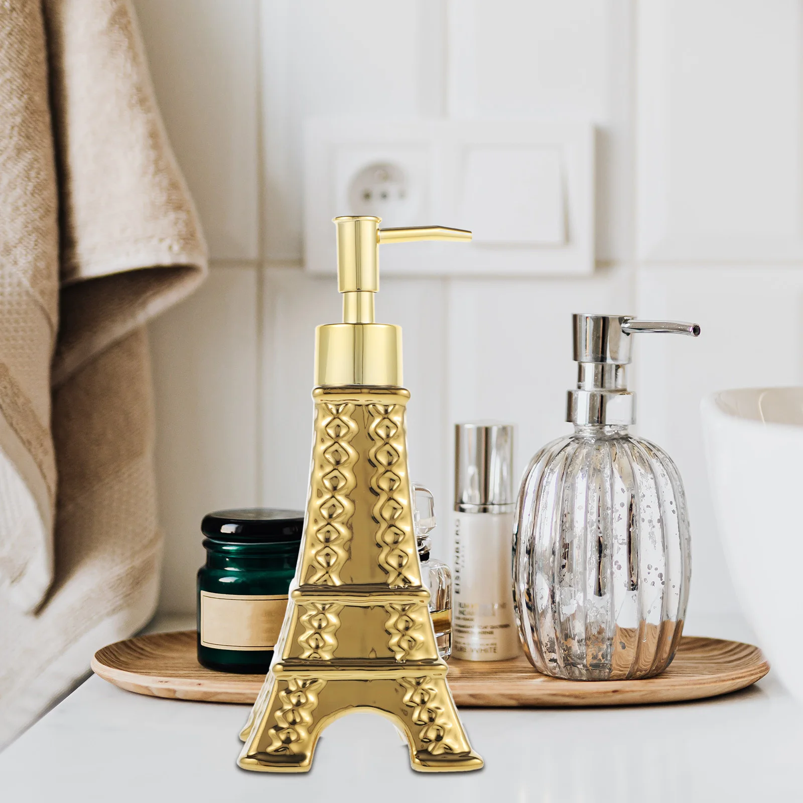 

Lotion Dispenser Bottle with Pump Refillable Wall Liquid Funnel Shampoo Bottles Shower Gel Bottling