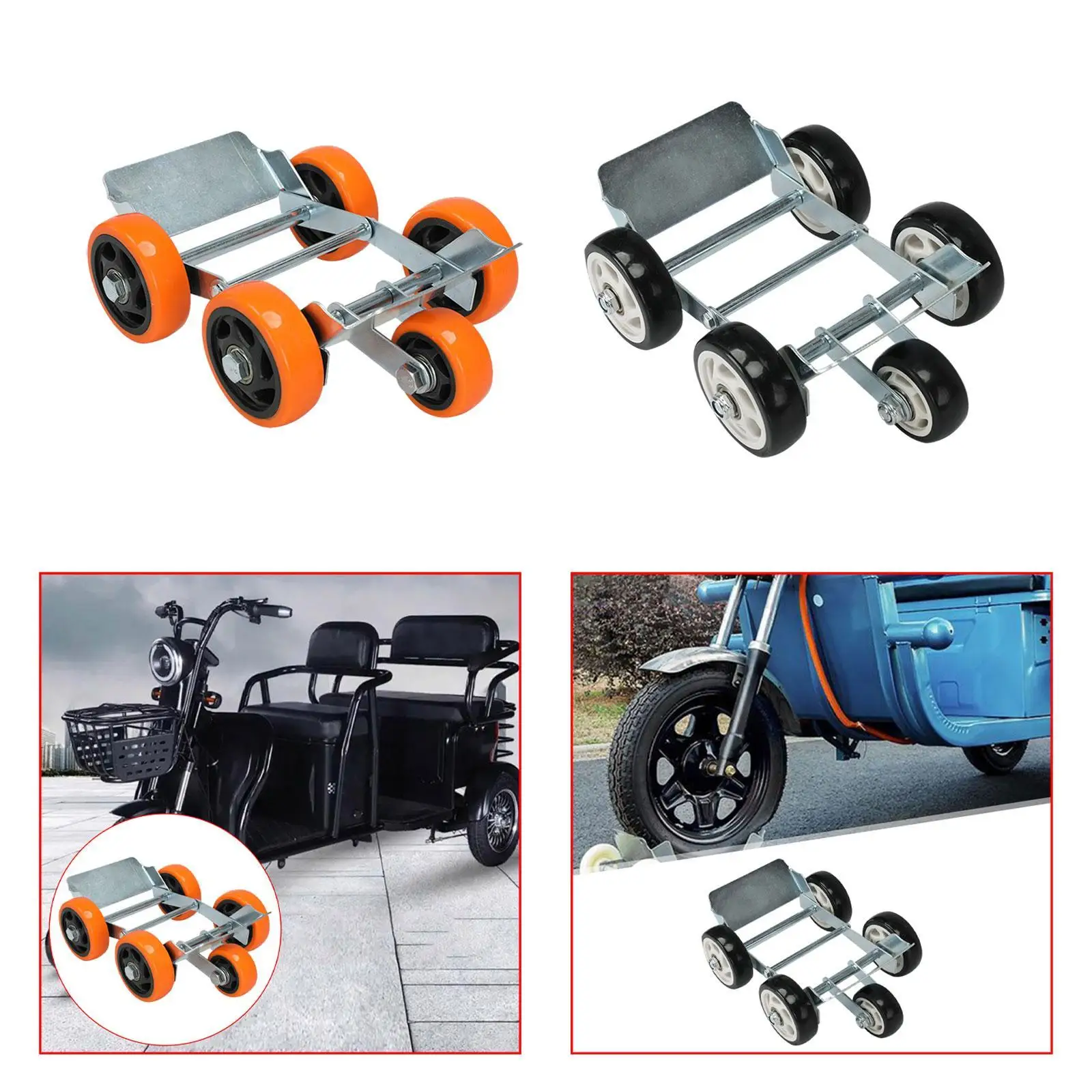 Vehicle Dolly Tyre Blowout Booster Solid Carbon Steel Bicycle Emergency Tyre Booster Scooter Tyre Burst Trailer for Bike