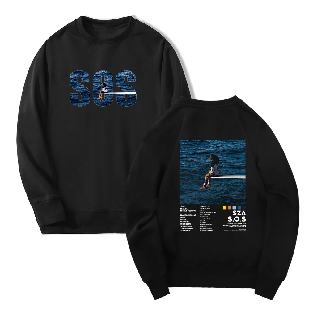 

SZA Merch 2023 New Music Album SOS Crewneck Long Sleeve Streetwear Men Women Sweatshirt Fashion Clothes