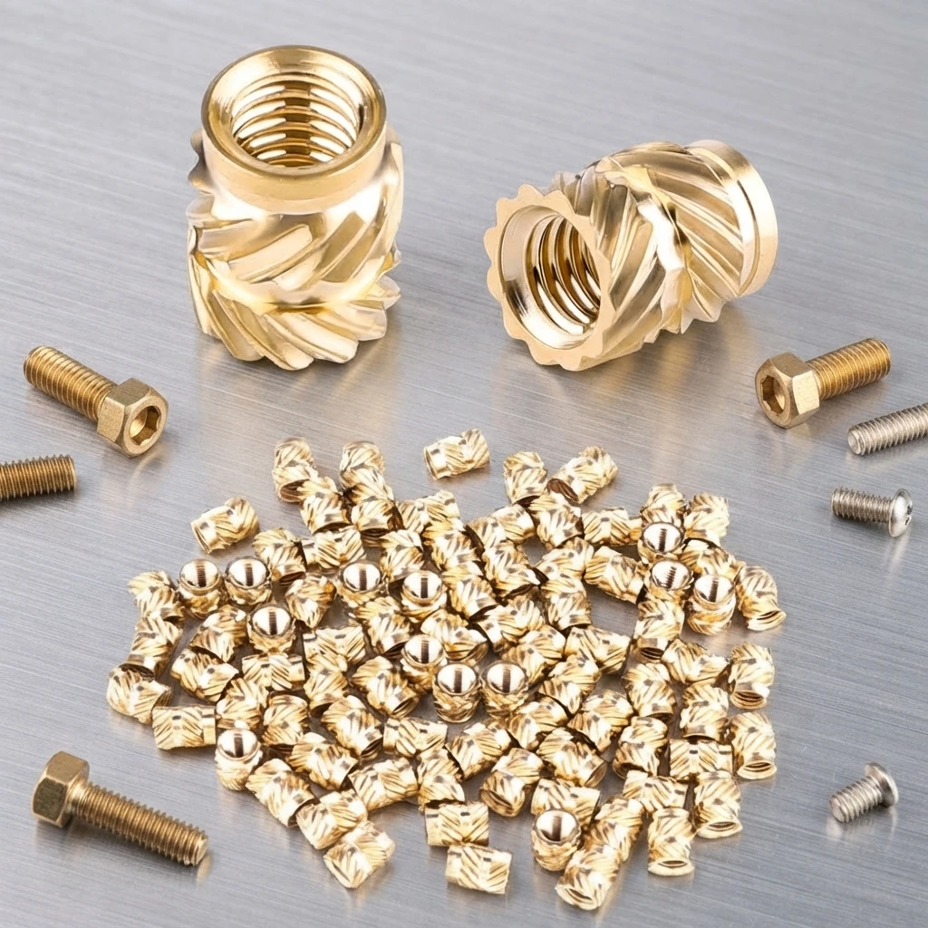 30 50 100 Stück M4 Messing-Einbettmuttern, hitzebeständig, mit Gewinde, für 3D-Druck und Kunststoff-Spritzgussformen