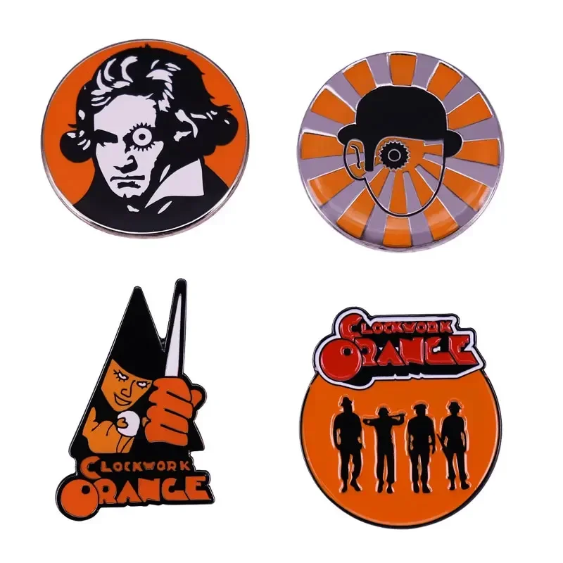 Clockwork Orange - Alex DeLarge Enamel Pins Brooch Movie Villains Badge Antisocial Personality Disorder Psychopath Accessories